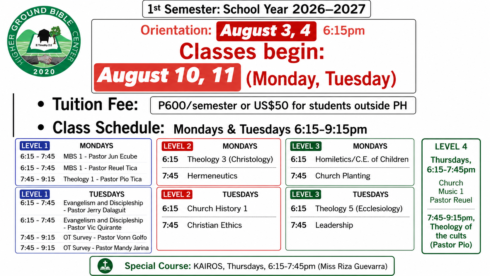 schedule
